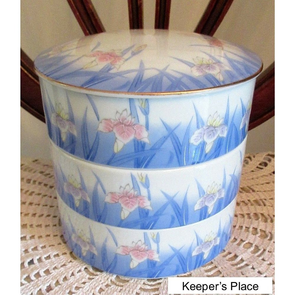 Vintage OMC Japan Triple Stacking Trinket Jewelry